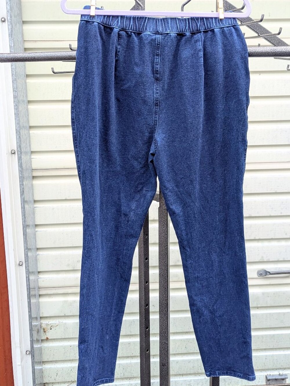 DreamJeannes by Quacker Factory Stretch Pull-On Jeans Medium Ankle Denim M - Picture 6 of 7